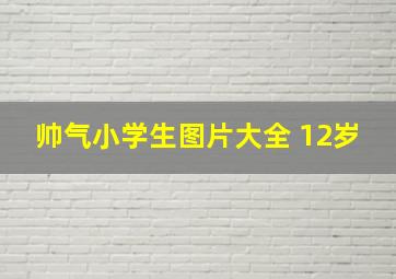 帅气小学生图片大全 12岁